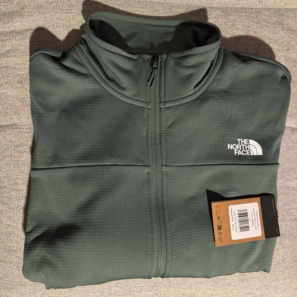 The North Face Green Full-zip Logo Jacket